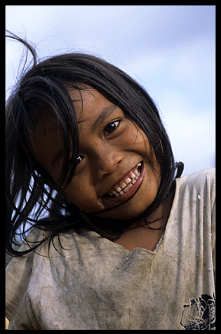 Portrait of a Cambodian girl near Angkor Wat.