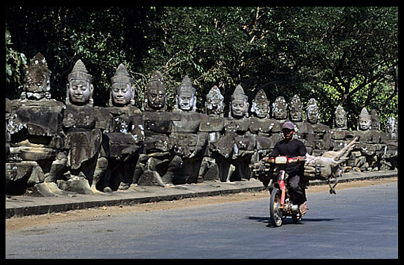 54 Gods in front of Angkor Thom's South Gate.