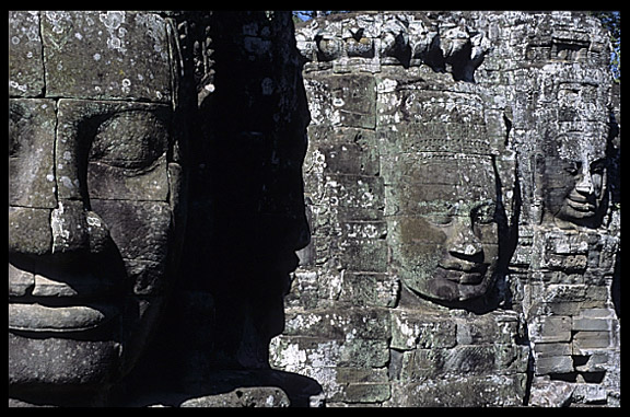 Details of the faces in the Bayon.