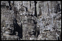 Details of the faces in the Bayon, Angkor Thom. Siem Riep, Angkor, Cambodia