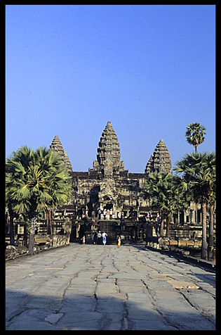 A breathtaking view of Angkor Wat.