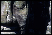 Detail of the faces of the Bayon, Angkor Thom. Siem Riep, Angkor, Cambodia