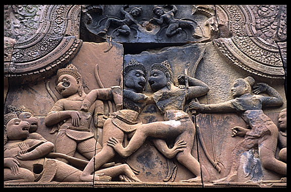 Banteay Srei is decorated with some of the finest carvings seen anywhere on the planet.