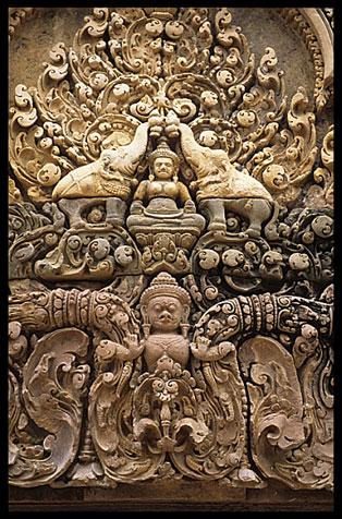 Banteay Srei is decorated with some of the finest carvings seen anywhere on the planet.