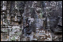 Details of the faces in the Bayon, Angkor Thom. Siem Riep, Angkor, Cambodia