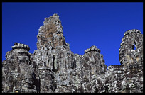 The Bayon, 54 gothic towers decorated with 200 smiling faces. Siem Riep, Angkor, Cambodia