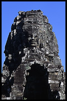 The Bayon, 54 gothic towers decorated with 200 smiling faces. Siem Riep, Angkor, Cambodia