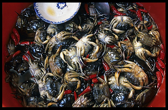 Crab for sale inside the Psar Thmei, central Phnom Penh.