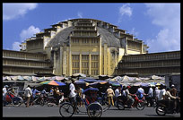 The beautiful Art Deco style Psar Thmei (central market) in Phnom Penh. Cambodia