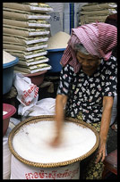 Rice for sale inside the Psar Thmei, central Phnom Penh. Cambodia