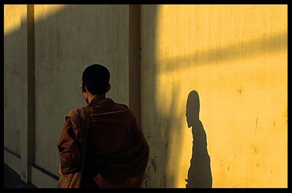 A monk near the Royal Palace in Phnom Penh.