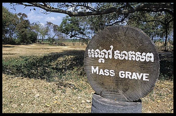 One of the many mass graves at Choeung Ek, the Killing Fields.
