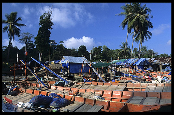 A fishing community near Sihanoukville.