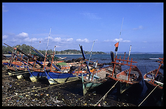 A fishing community near Sihanoukville.