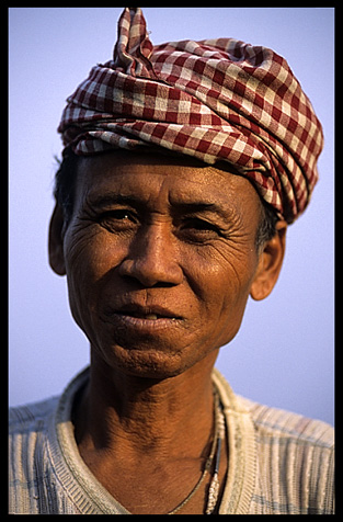 Portrait of a Cambodian in Kompong Cham.