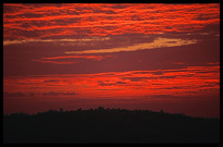 Beautiful sunset in Sen Monorom, Cambodia