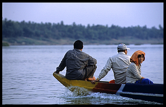 Crossing the Mekong River, Kratie, Cambodia