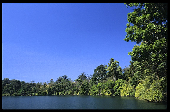 Boeng Yeak Lom with its circular crater-lake situated amid pristine jungle, Ban Lung, Cambodia