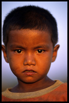 Portrait of Cambodian boy. Ban Lung, Ratanakiri, Cambodia