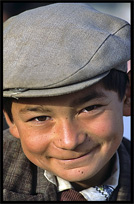 Portrait of a Chinese boy. Kashgar, Xinjiang, China