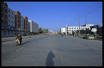 Empty streets in the new part of Kashgar. Kashgar, Xinjiang, China
