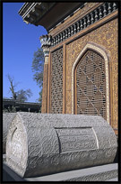 Tomb at the cemetery behind the Altyn Mosque. Yarkand, Xinjiang, China