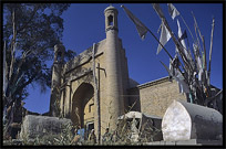 Tomb at the cemetery behind the Altyn Mosque. Yarkand, Xinjiang, China