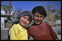 Portrait of Uyghur children. Kashgar, Xinjiang, China