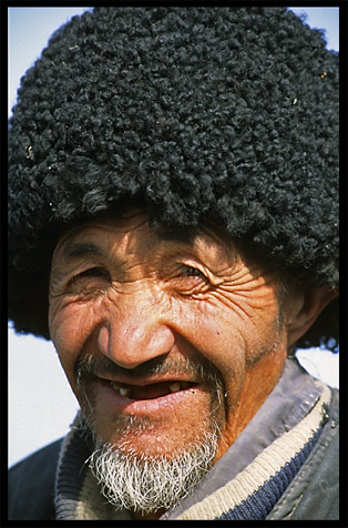 Portrait of Uyghur man. Hotan, Xinjiang, China