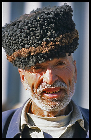 Portrait of Uyghur man. Hotan, Xinjiang, China