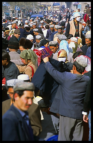Sunday Market. Hotan, Xinjiang, China