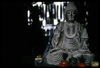 A buddha statue in one of the many market shops in Ubud.