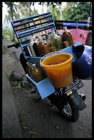 A handy scooter in Sengigi Lombok carrying sigarettes and liquids.