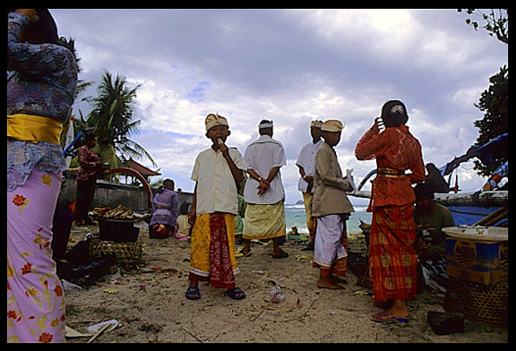 A rare market near the sea in Candi Dasa.