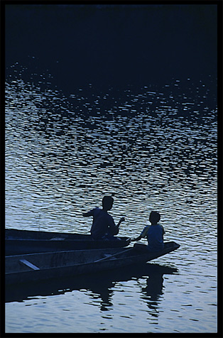 Early morning river life on the four thousand islands. Si Phan Don, Don Det, Laos