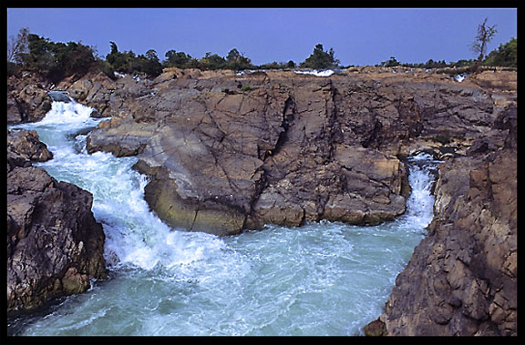 Tat Somphamit rapids (Li Phi Falls) on the four thousand islands. Si Phan Don, Don Khon, Laos