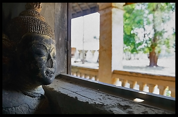 A Buddha statue on the four thousand islands. Si Phan Don, Don Khong, Laos