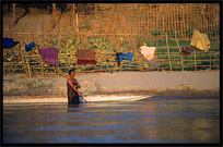 River life on the Mekong River. Si Phan Don, Don Khong, Laos