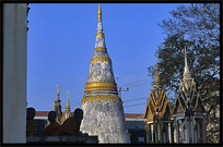 Buddhist monks at Wat Luang. Pakse, Laos