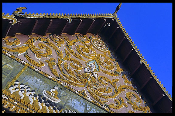 The roof of Wat Luang. Pakse, Laos