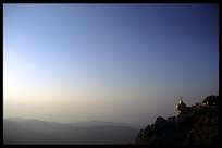 An overview of the valley of Mount Kyaiktiyo.