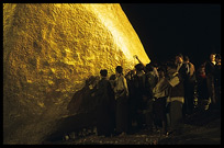 Magic and devotion at the incredible balancing boulder stupa in Kyaiktiyo at midnight.