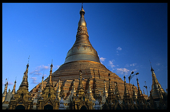 Shwedagon Paya is full of shrines, pavilions, images bells and stupas.