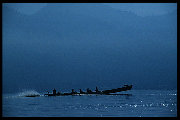 Local transport on the Inle Lake.