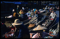 The floating market of Ywama on Inle Lake.