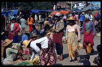 Palaung and Pa-O (Black Karren) tribes come into town on Kalaw's market day.