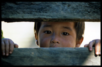 A child from the Palaung tribe in the village of Hin Kha Gone near Kalaw.