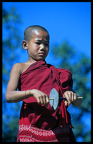 A monk in the Palaung village of Hin Kha Gone near Kalaw.