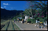 Railway station in the village of Myin Saing Gone on the Shan Plateau near Kalaw.