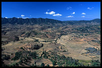 Birdseye view of the Shan Plateau near Kalaw.